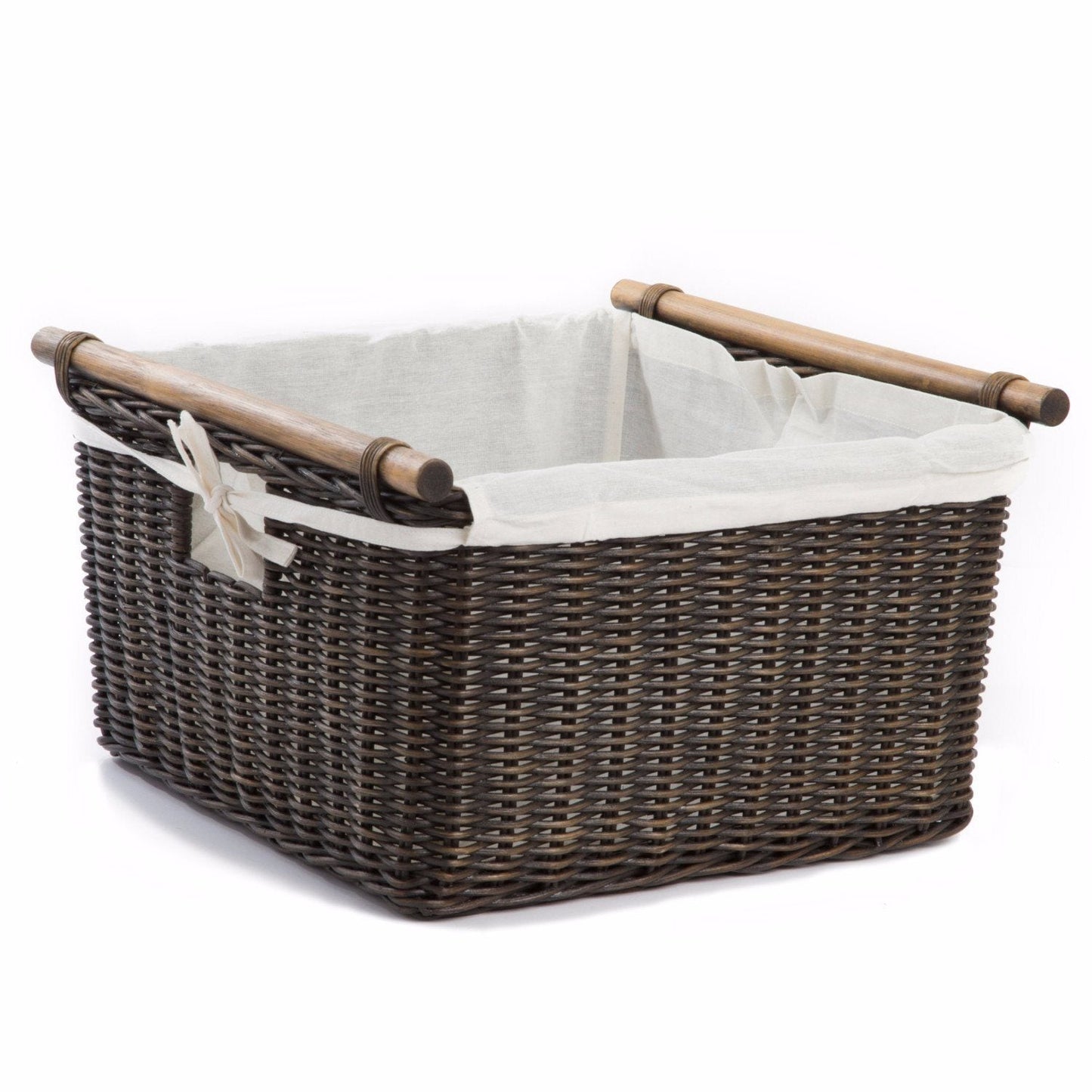 Fabric Liner for Deep Pole Handle Wicker Storage Basket