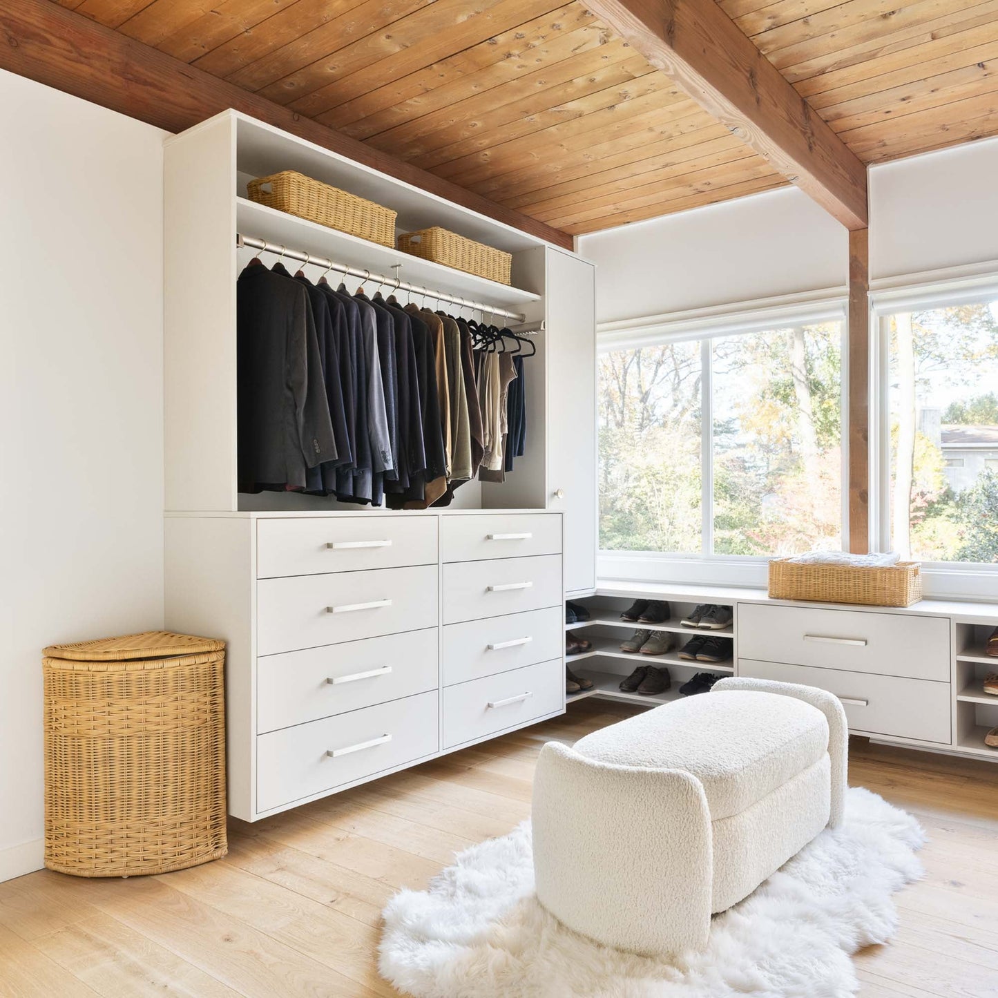 Corner Wicker Laundry Hamper