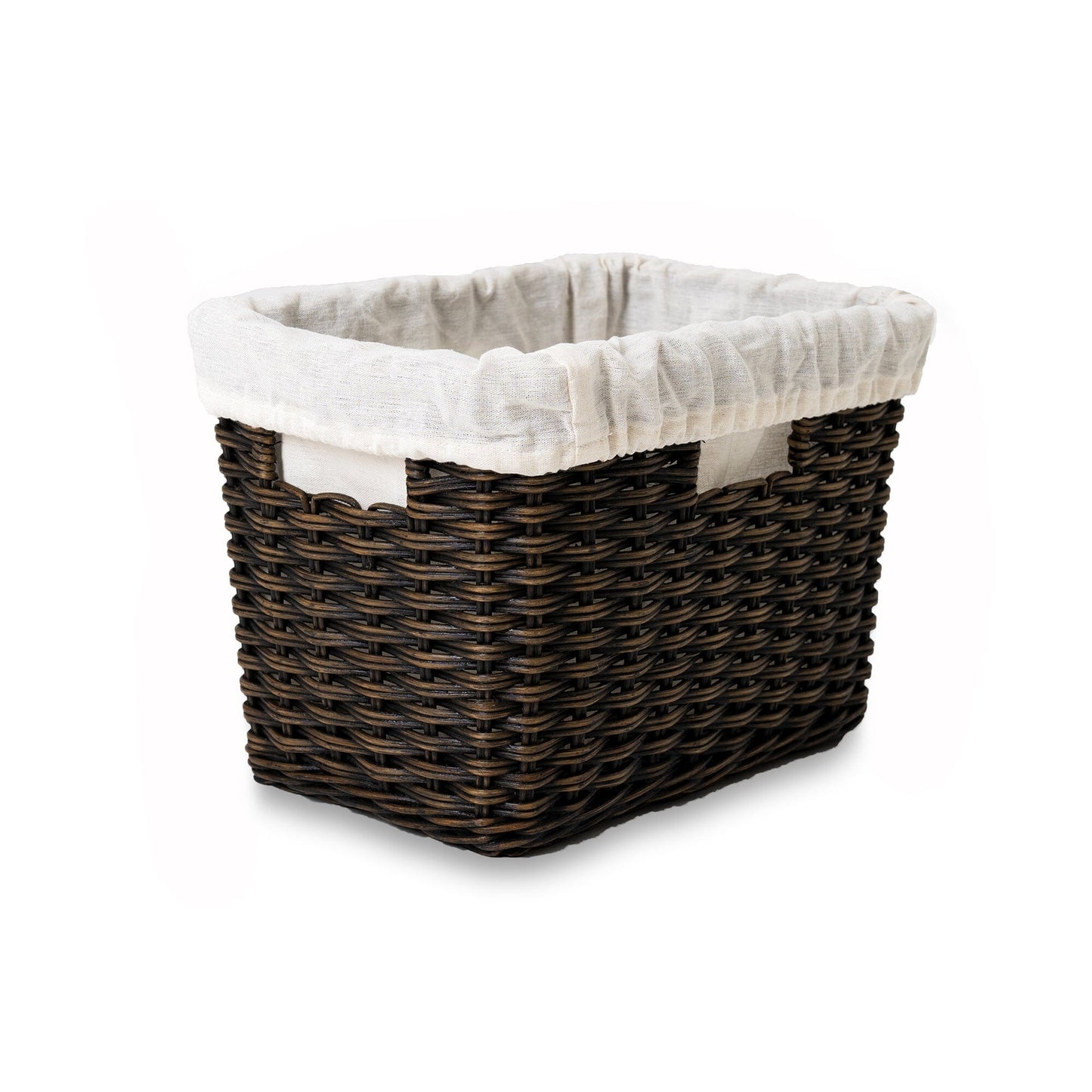 Fabric Basket Liner for Rectangular Deep Wicker Storage Basket