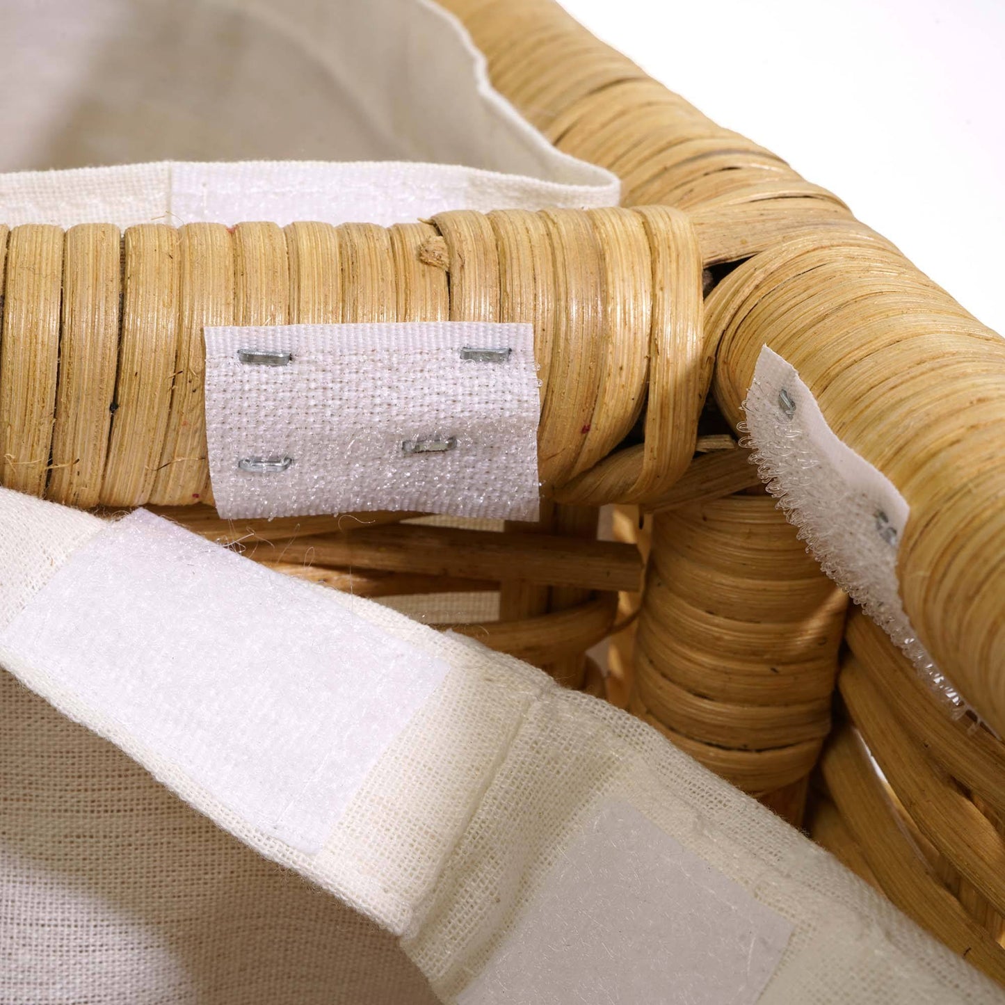 2-Compartment Wicker Laundry Hamper
