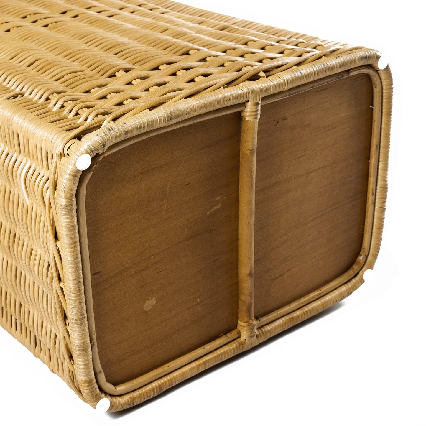 2-Compartment Wicker Laundry Hamper