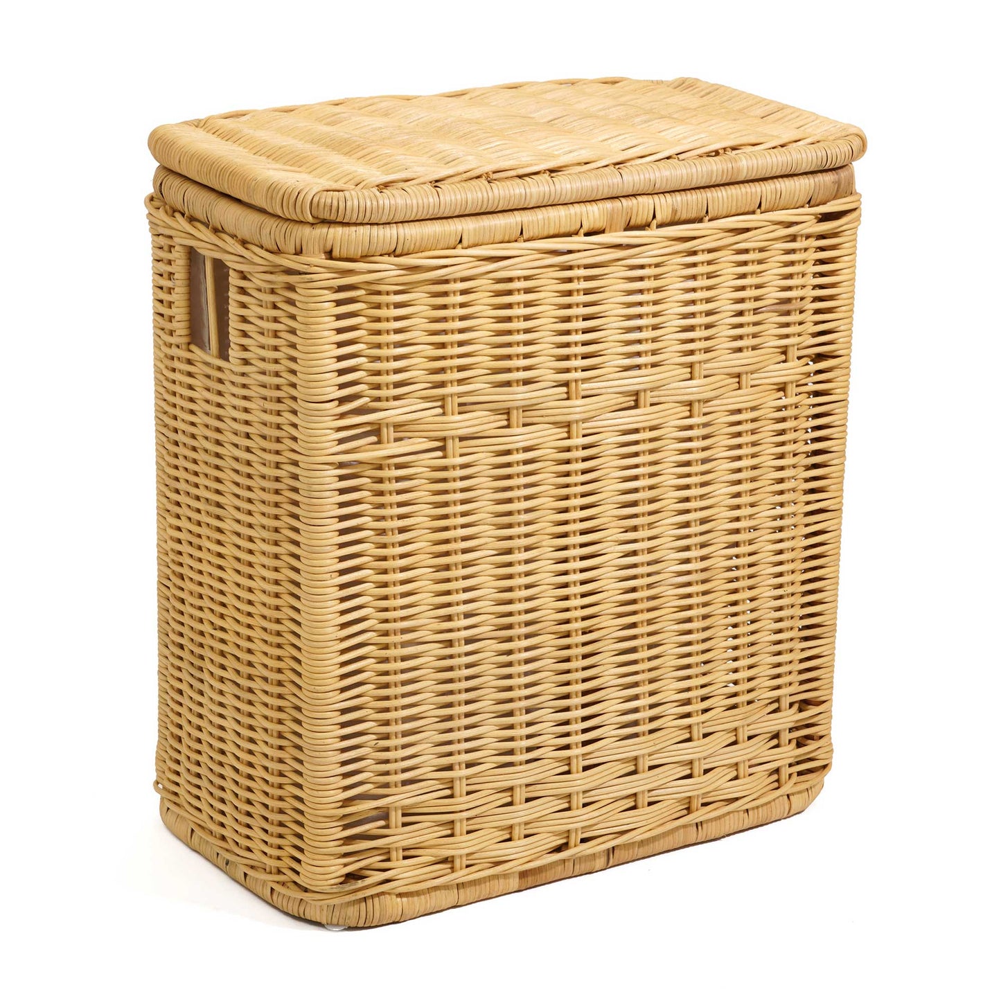 2-Compartment Wicker Laundry Hamper