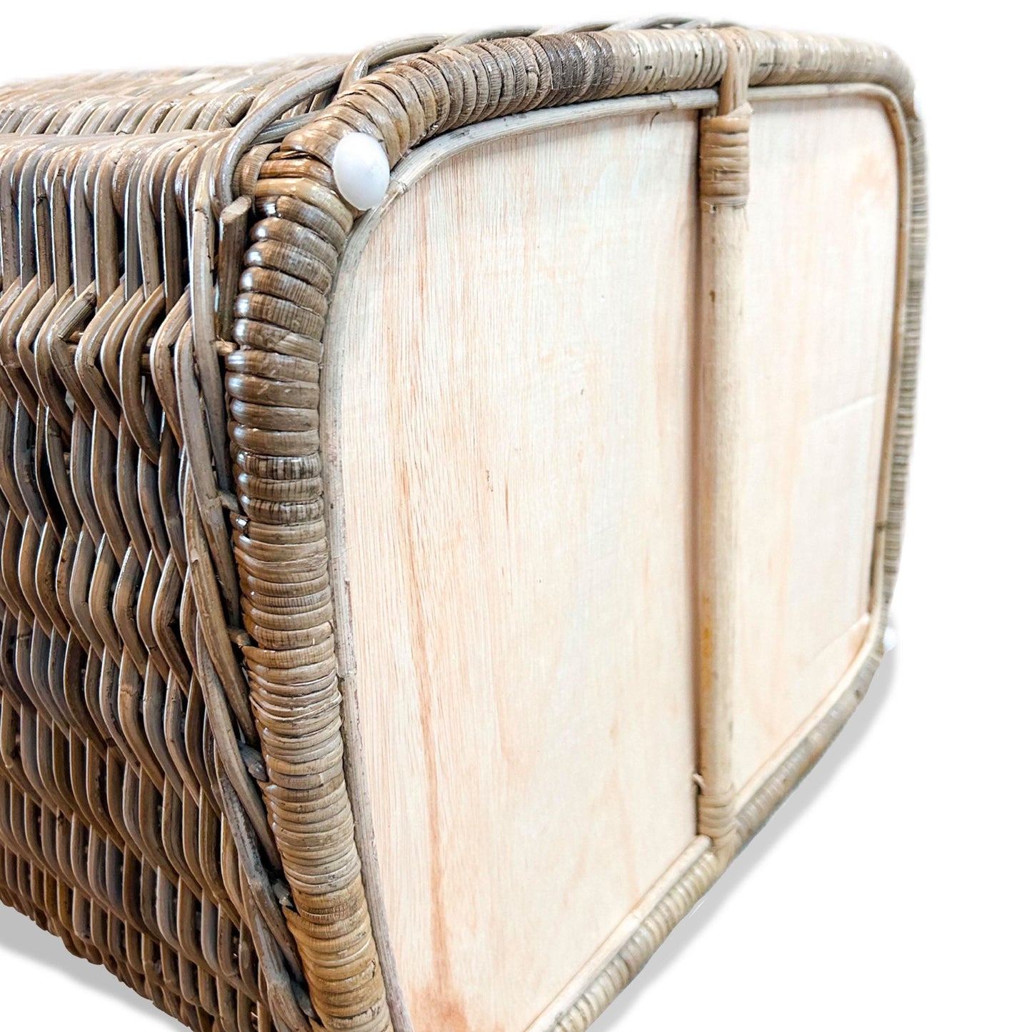 2-Compartment Kubu Wicker Laundry Hamper