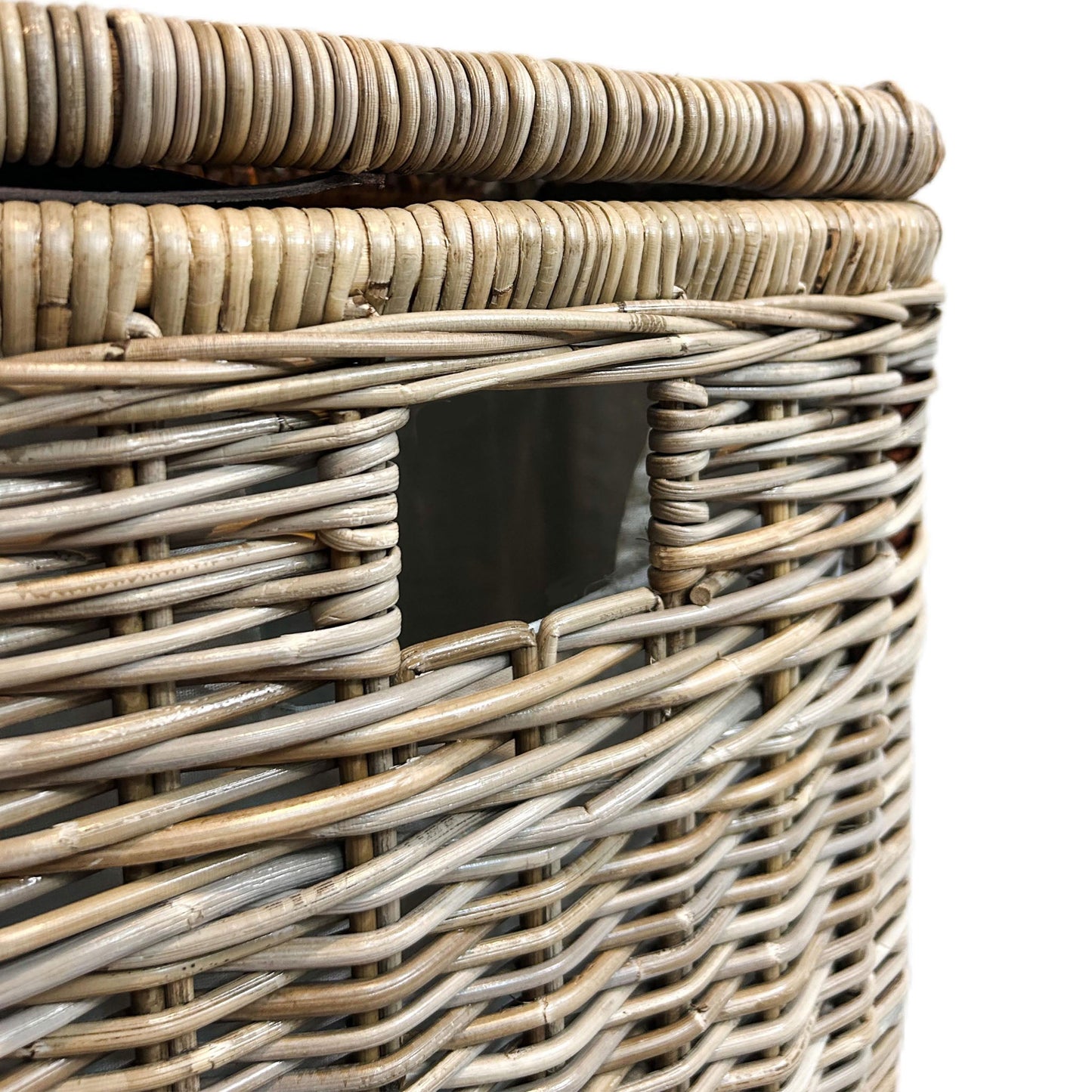 2-Compartment Kubu Wicker Laundry Hamper