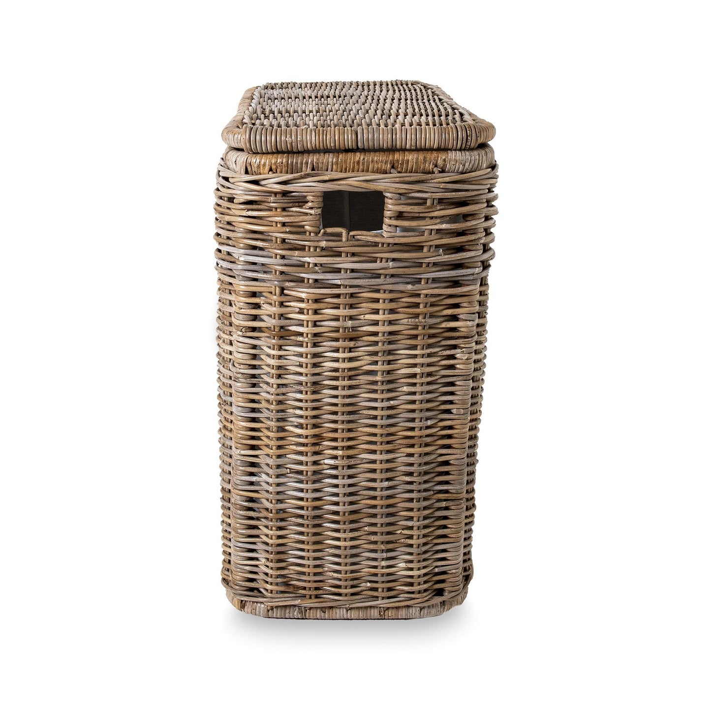 3-Compartment Kubu Wicker Laundry Hamper