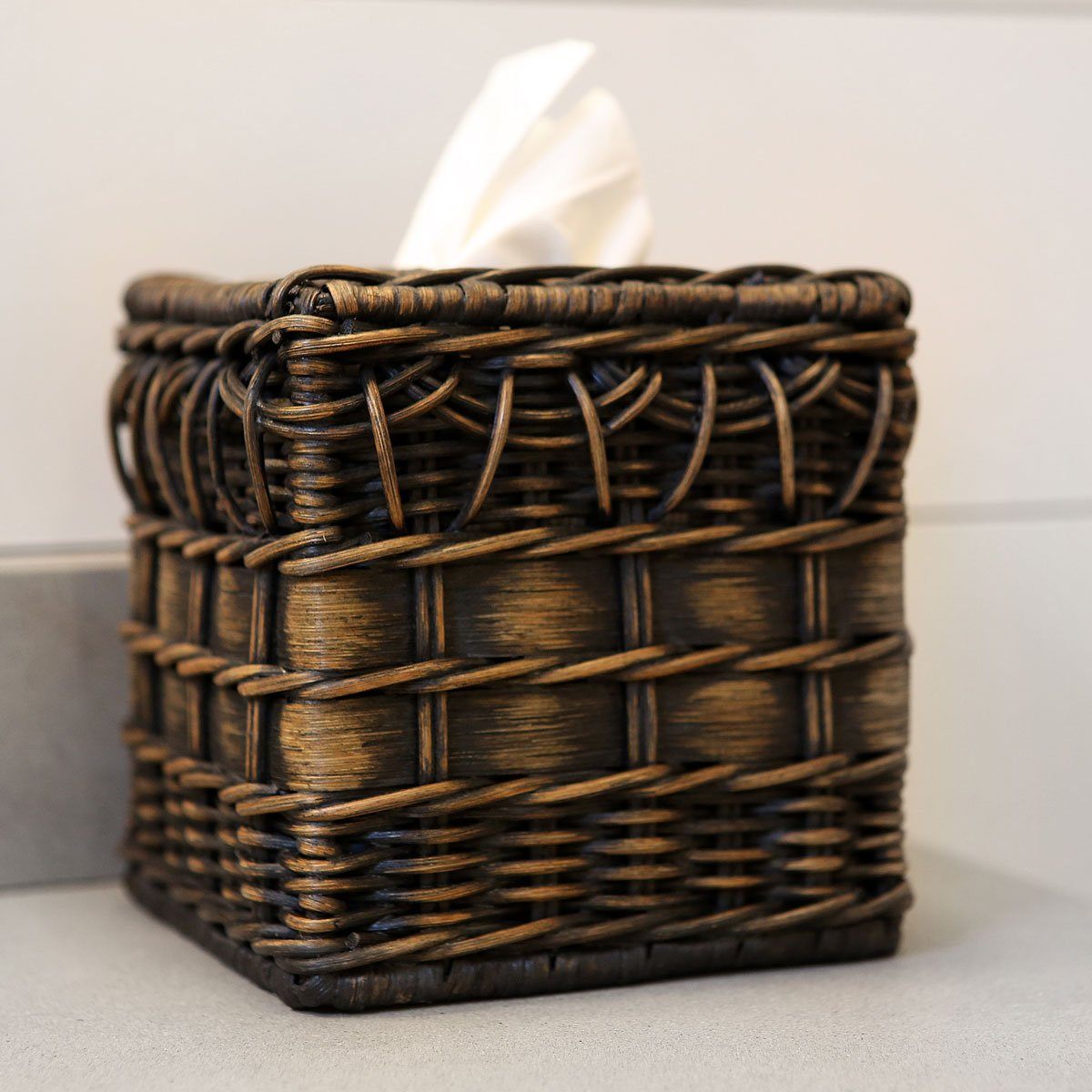 Boutique Wicker Tissue Box Cover