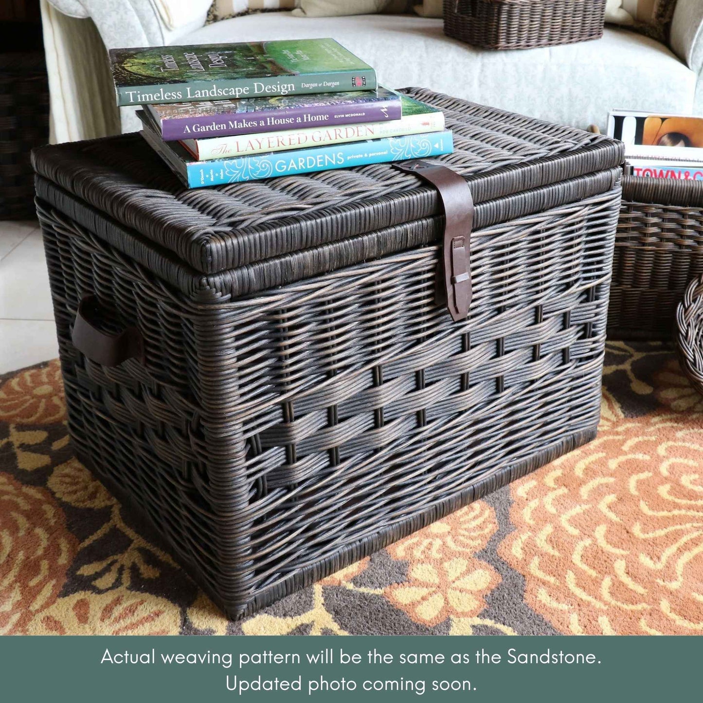 Deep Wicker Storage Trunk