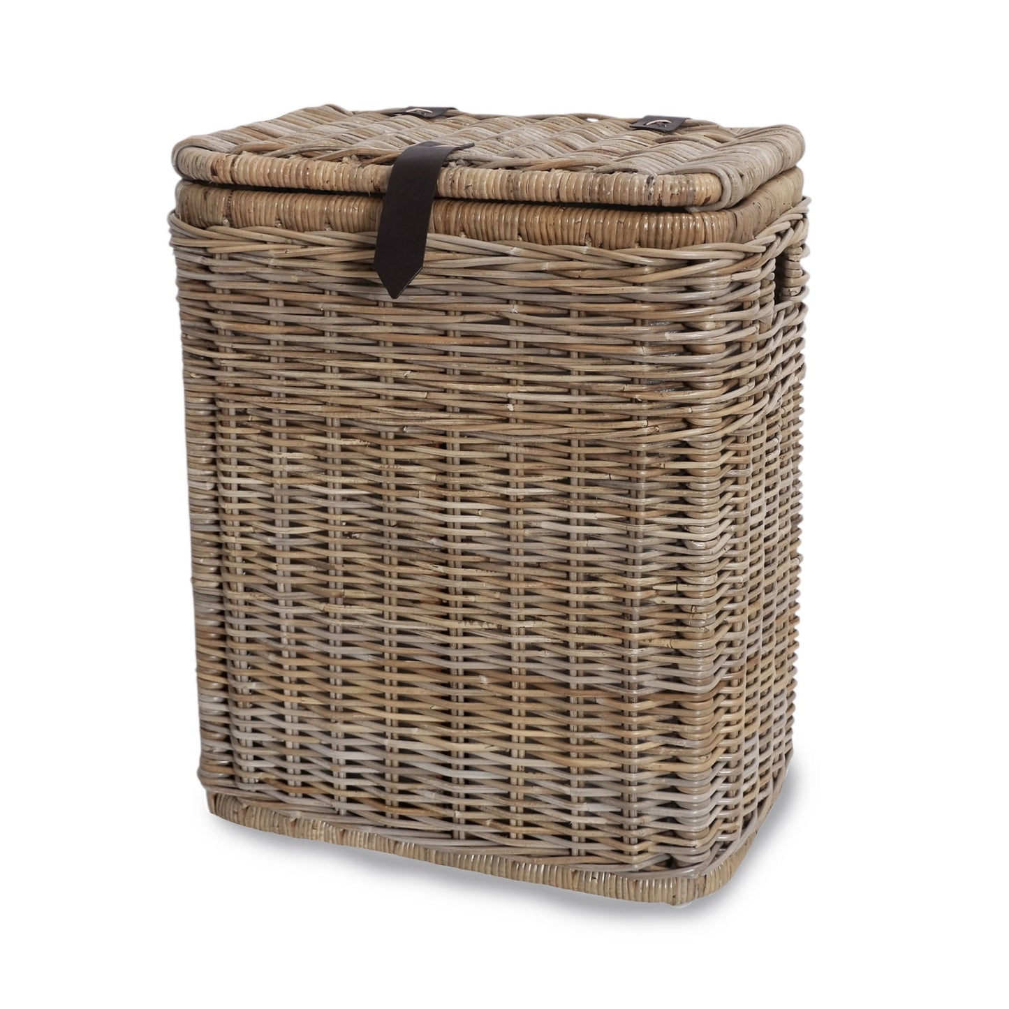 Divided Kubu Wicker Recycling Basket