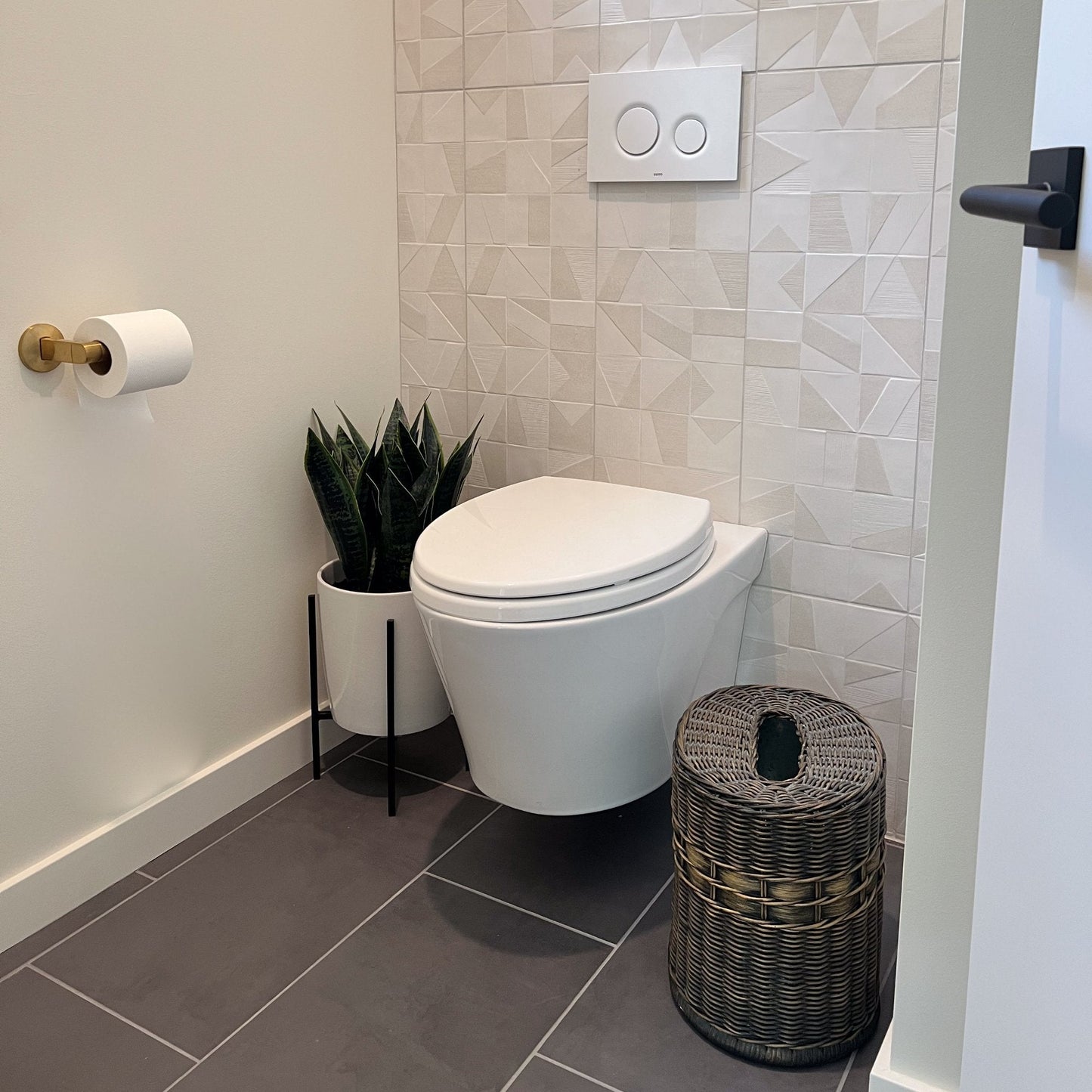 Drop-in Oval Wicker Waste Basket