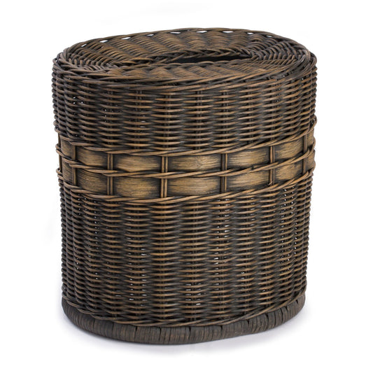 Drop-in Oval Wicker Waste Basket