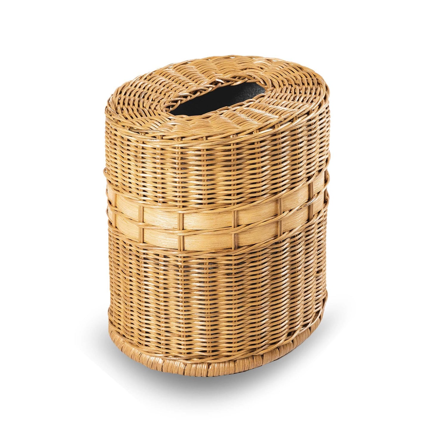 Drop-in Oval Wicker Waste Basket