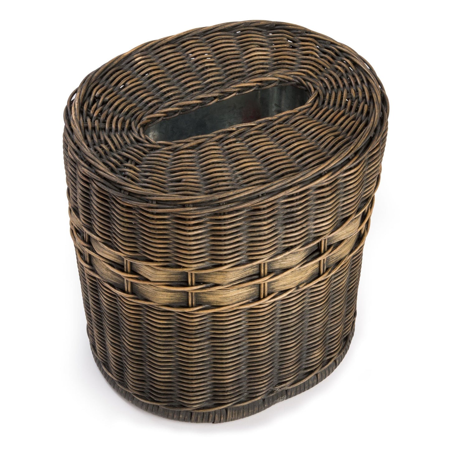 Drop-in Oval Wicker Waste Basket