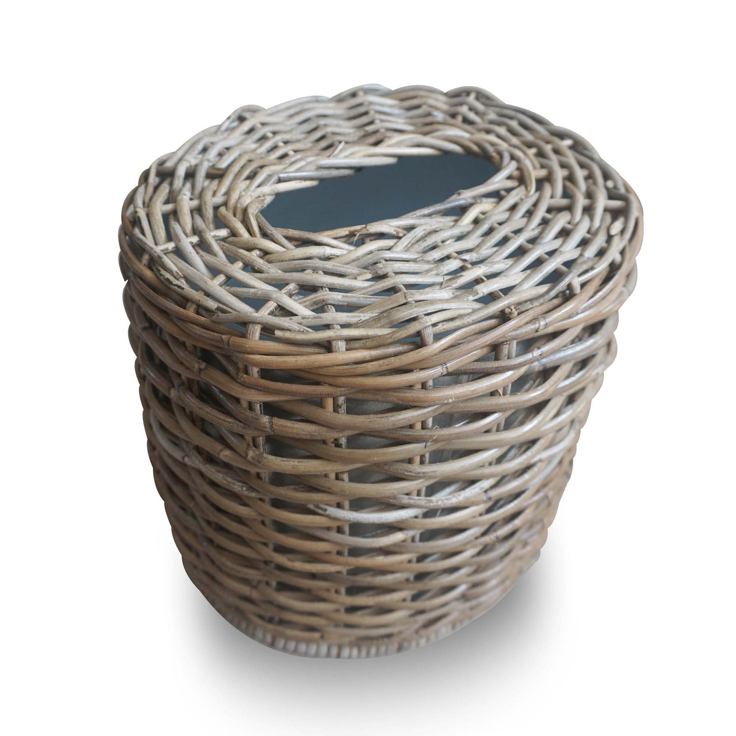 Drop-in Oval Kubu Wicker Waste Basket