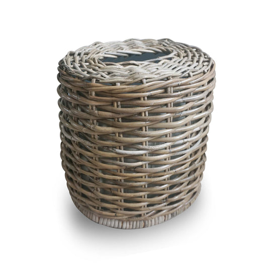 Drop-in Oval Kubu Wicker Waste Basket