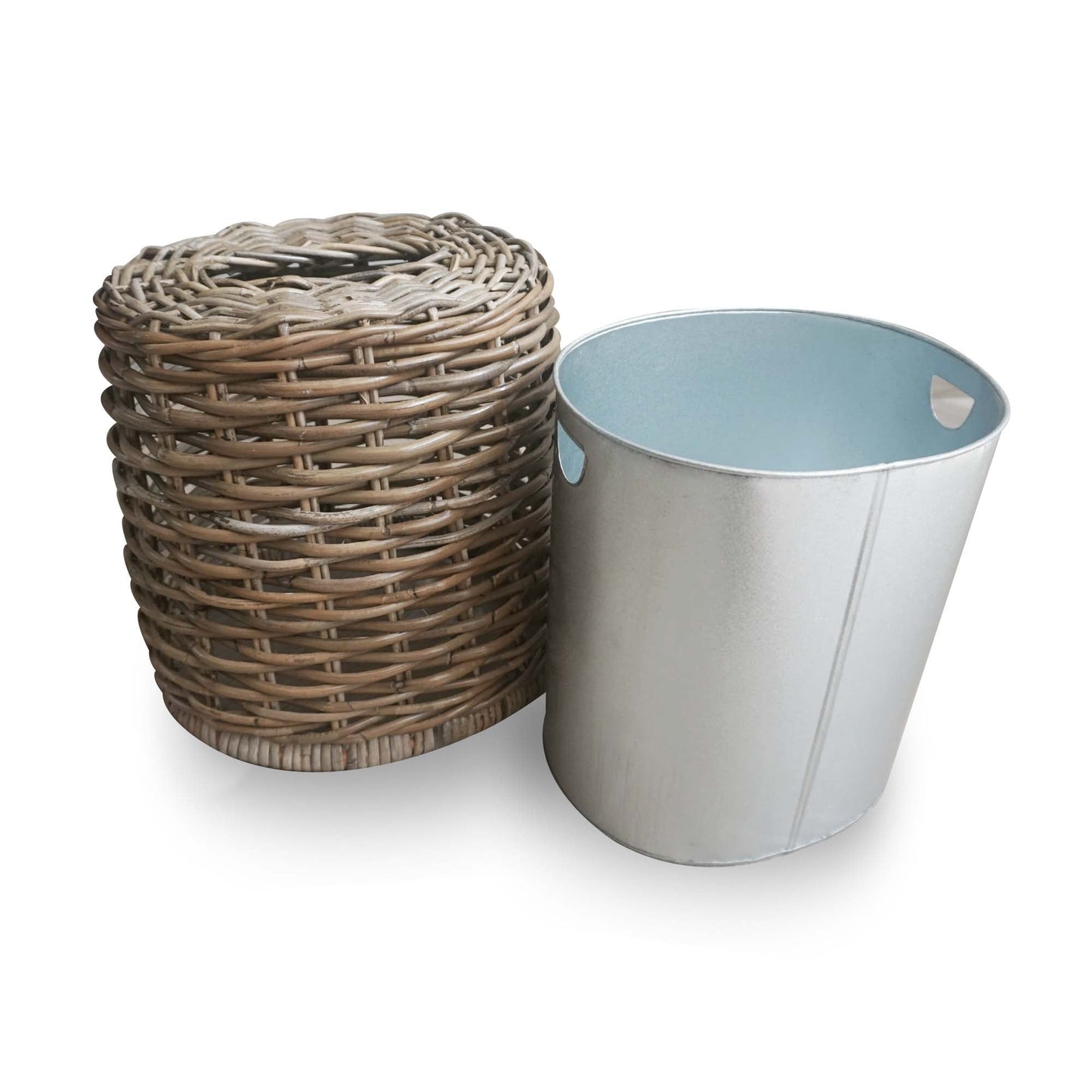 Drop-in Oval Kubu Wicker Waste Basket