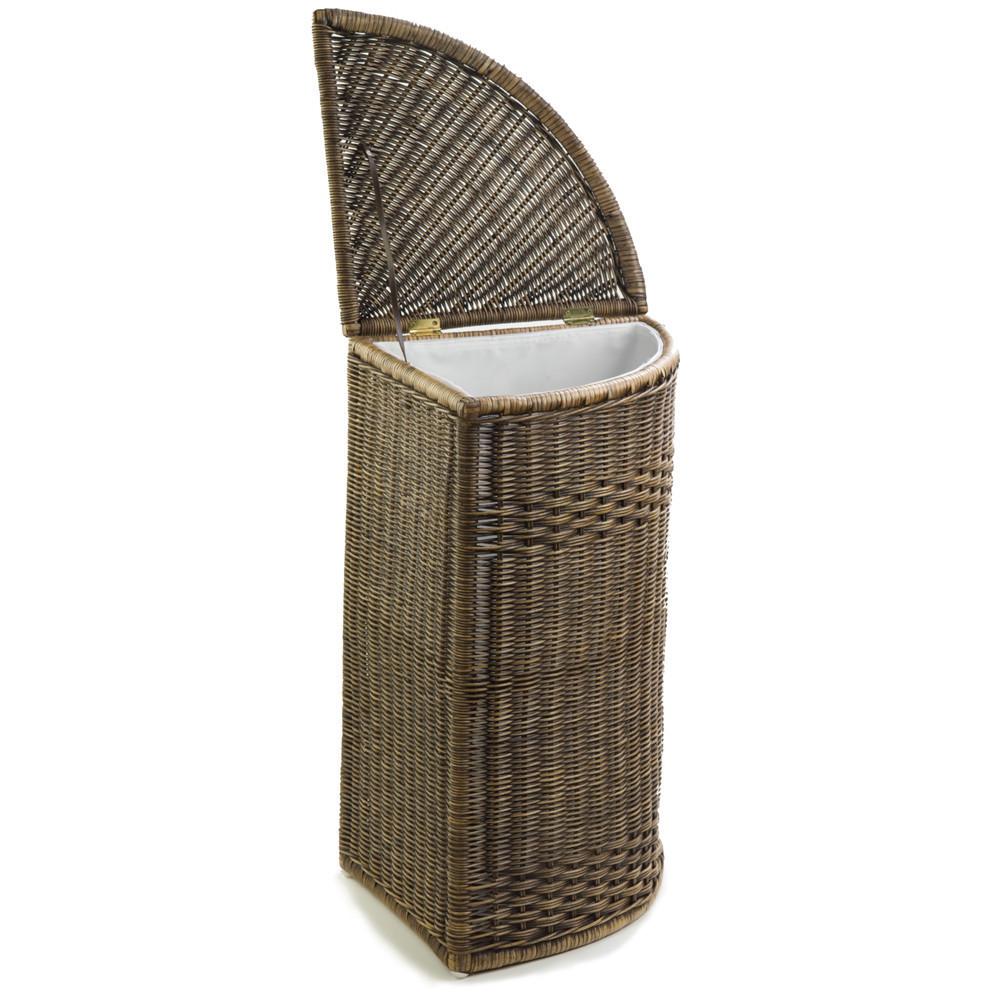 Corner Wicker Laundry Hamper