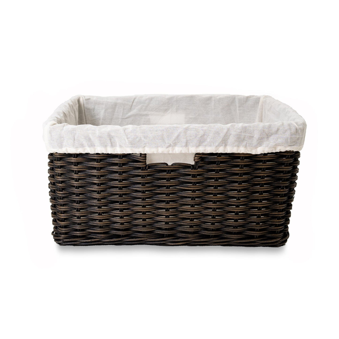 Fabric Basket Liner for Rectangular Deep Wicker Storage Basket