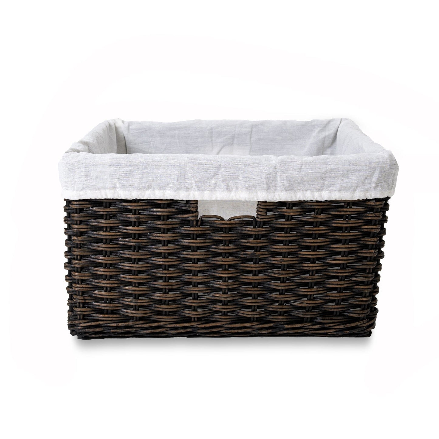 Fabric Basket Liner for Square Deep Wicker Storage Basket