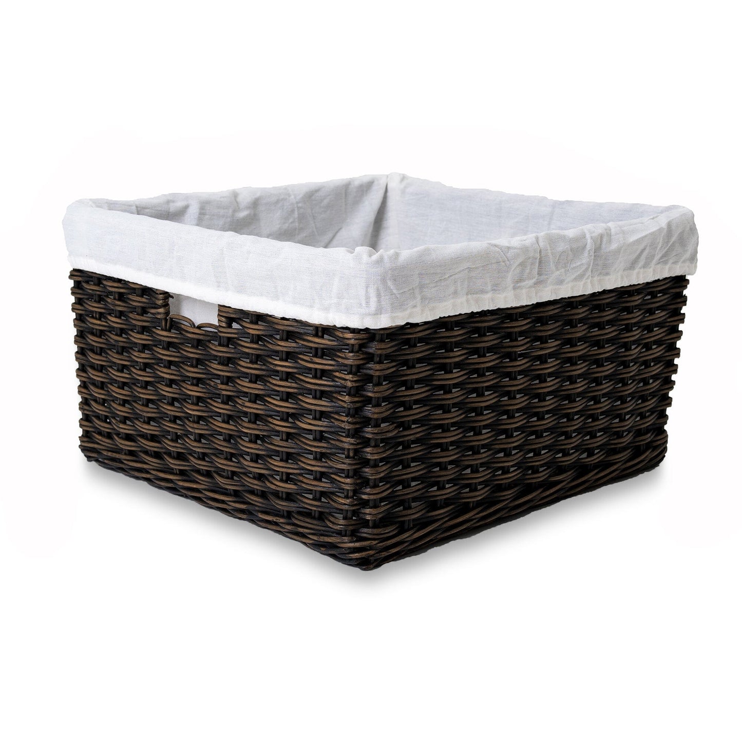 Fabric Basket Liner for Square Deep Wicker Storage Basket
