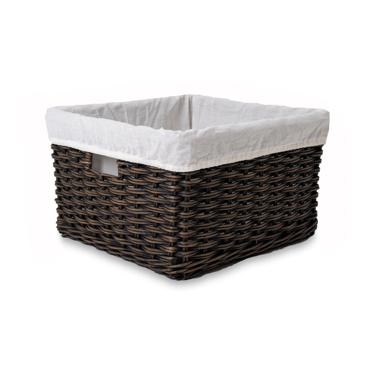 Fabric Basket Liner for Square Deep Wicker Storage Basket