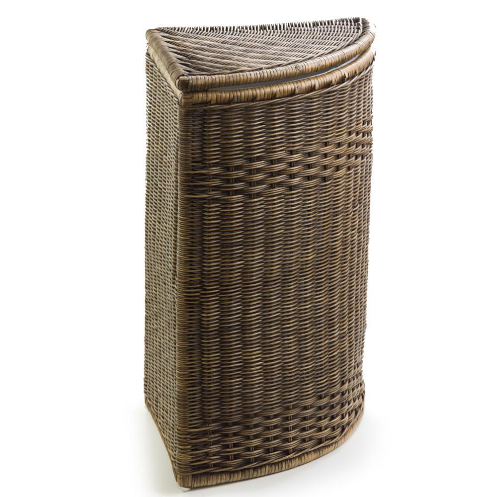 Corner Wicker Laundry Hamper